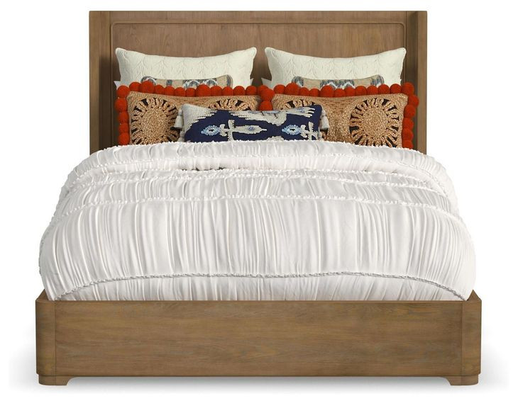 Normandy Warm Driftwood Queen Panel Bed