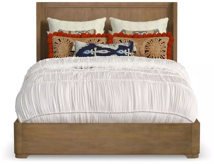 Normandy Warm Driftwood Queen Storage Panel Bed