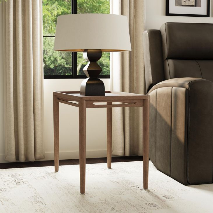 Verona Medium Brown Rectangular End Table