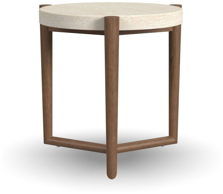Verona Cream and Medium Brown Performance Fabric Upholstered Rectangular Occasional Table Set