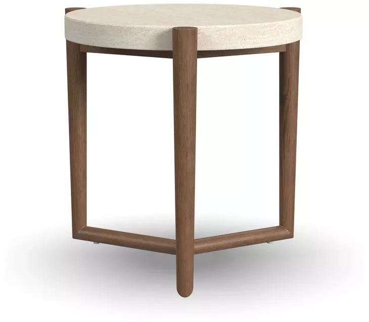 Verona Cream and Medium Brown Performance Fabric Upholstered Rectangular Occasional Table Set