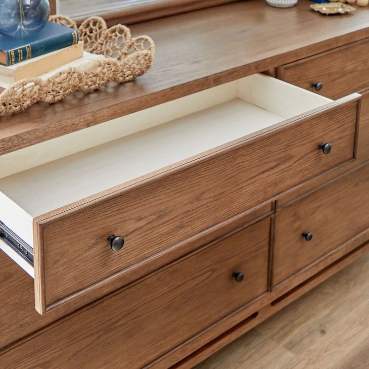 Verona Medium Brown 6 Drawer Dresser
