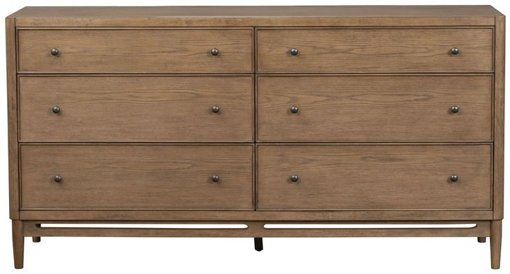 Verona Medium Brown 6 Drawer Dresser