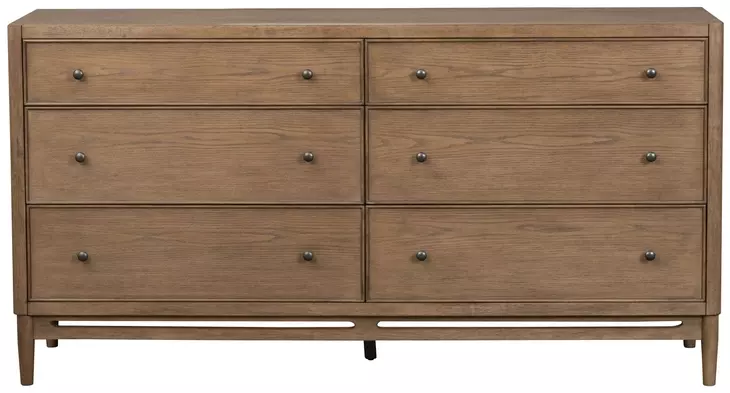 Verona Medium Brown 6 Drawer Dresser