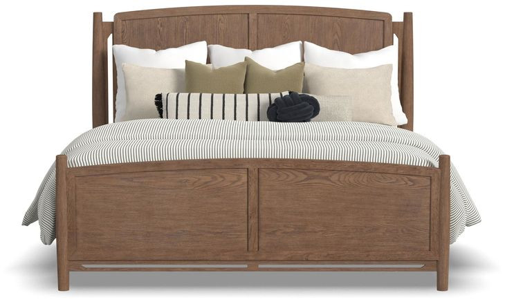 Verona Medium Brown King Panel Bed