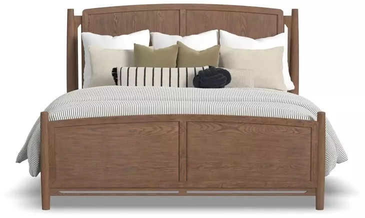 Verona Medium Brown King Panel Bed