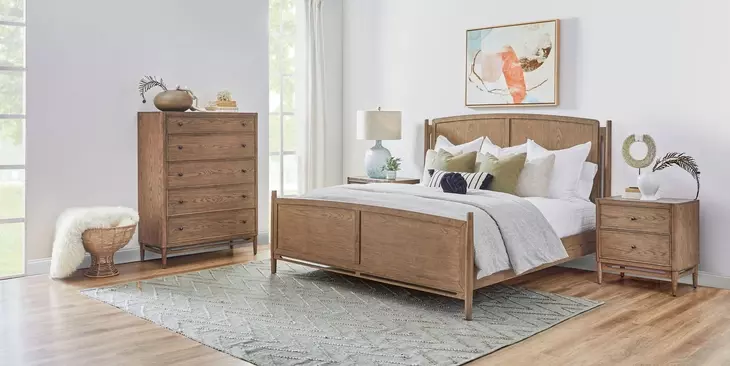 Verona Medium Brown Panel Bedroom Set