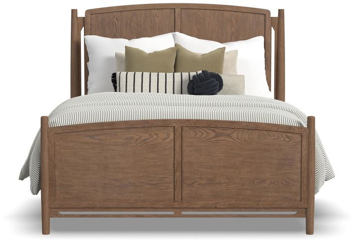 Verona Medium Brown Queen Panel Bed