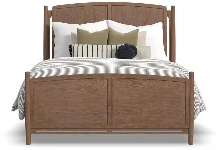 Verona Medium Brown Queen Panel Bed