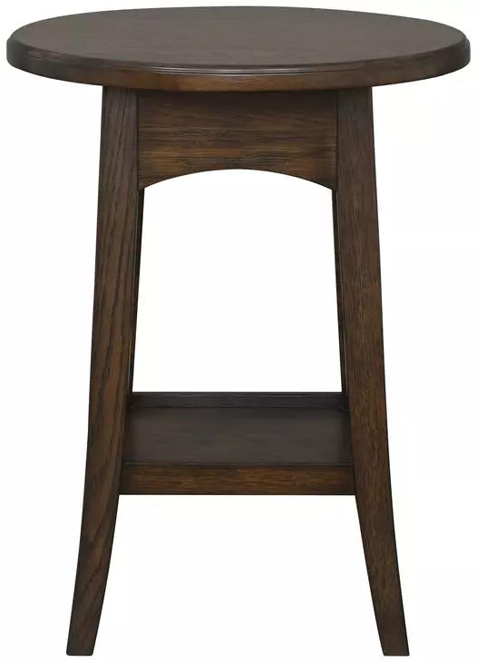 Sylvie Chestnut Round Accent Table
