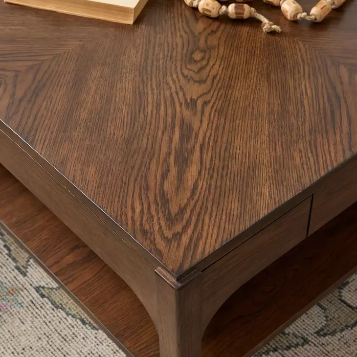 Sylvie Chestnut Square Coffee Table
