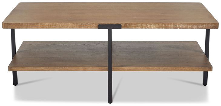 Millwork Rustic Umber and Black Rectangular Coffee Table