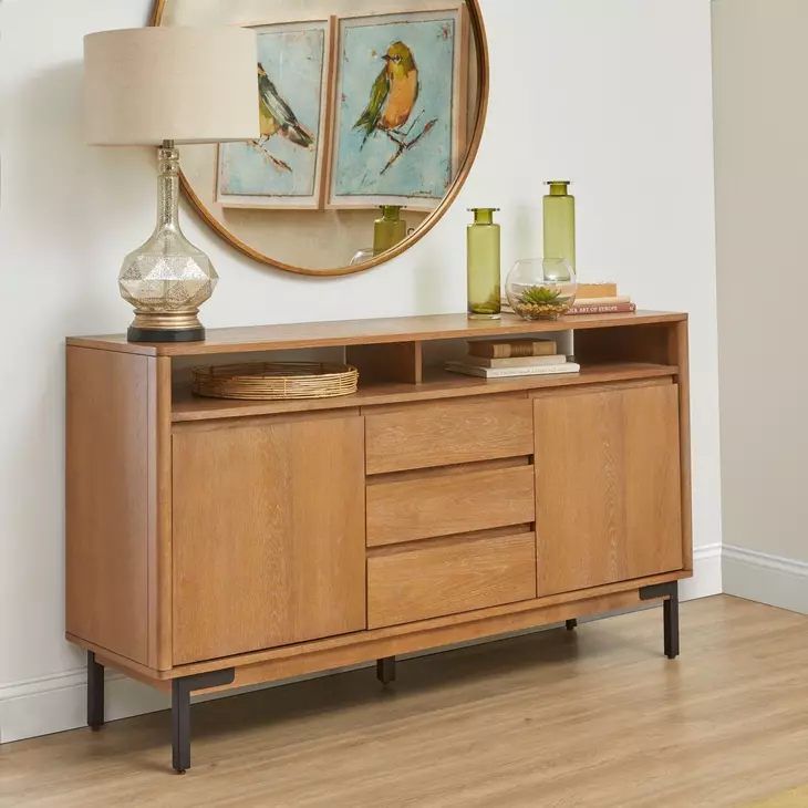 Millwork Rustic Umber and Black 2 Door Sideboard
