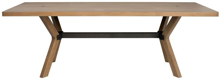 Millwork Rustic Umber and Black 90" Rectangular Dining Table