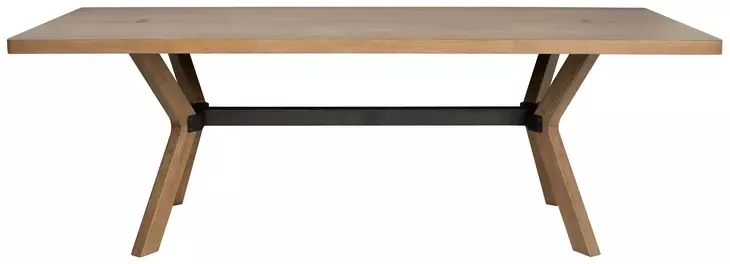 Millwork Rustic Umber and Black 90" Rectangular Dining Table