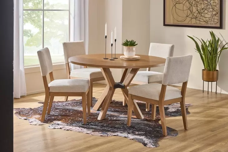 Millwork Rustic Umber 54" Round Dining Table