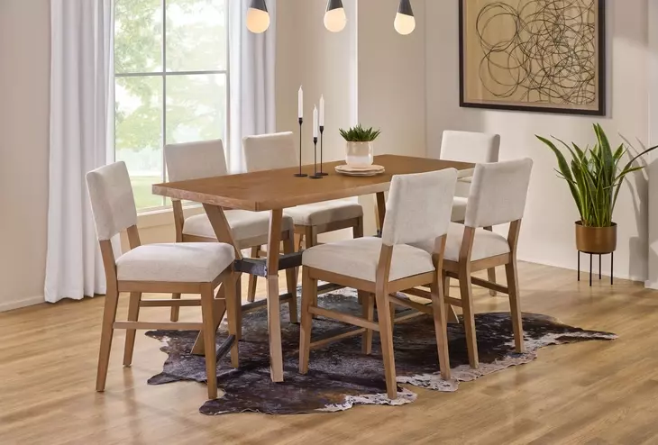 Millwork Rustic Umber and Black Dining Room Set