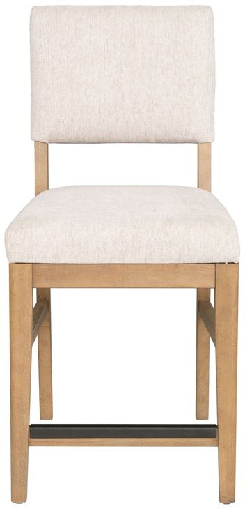 Millwork Off White Performance Fabric Upholstered Counter Height Chair Set of 2