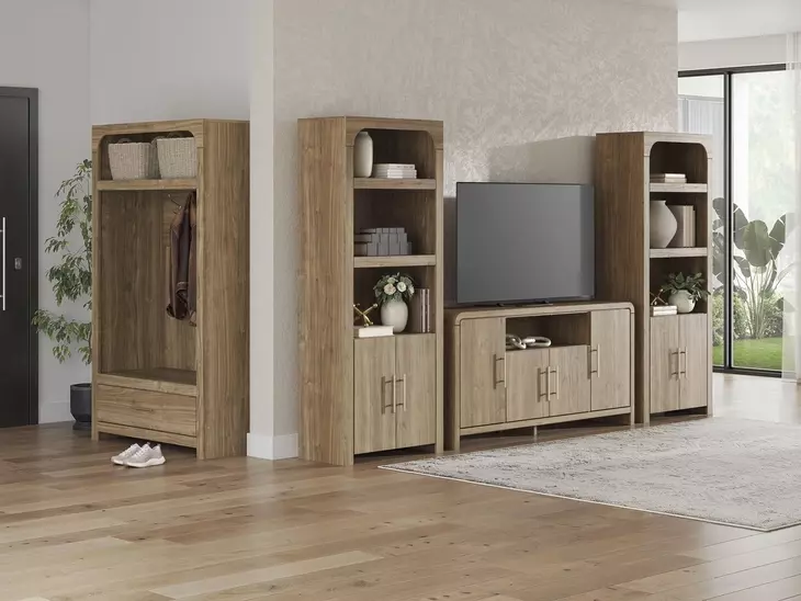 Dovander Warm Brown 2 Door Display Cabinet