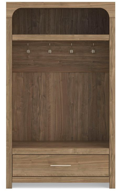Dovander Warm Brown Hall Tree with Storage Bench