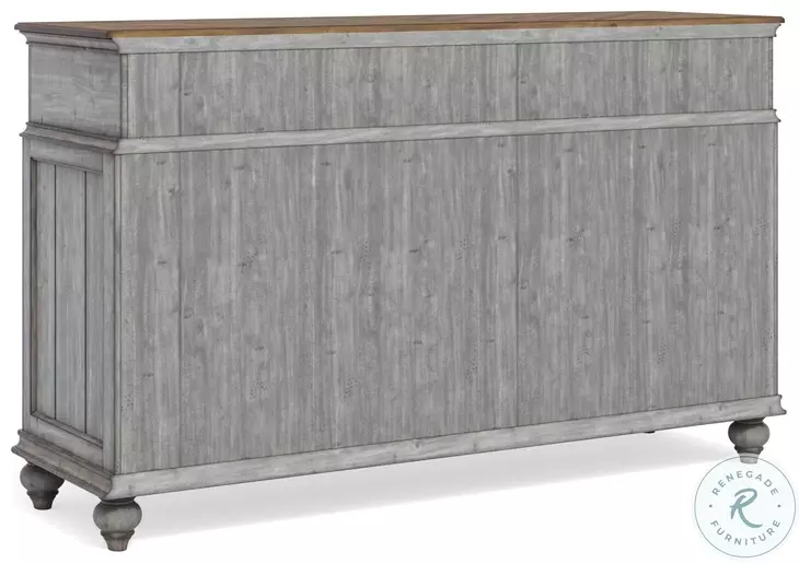 Plymouth Distressed Gray Wash Round Pedestal Extendable Dining Room Set