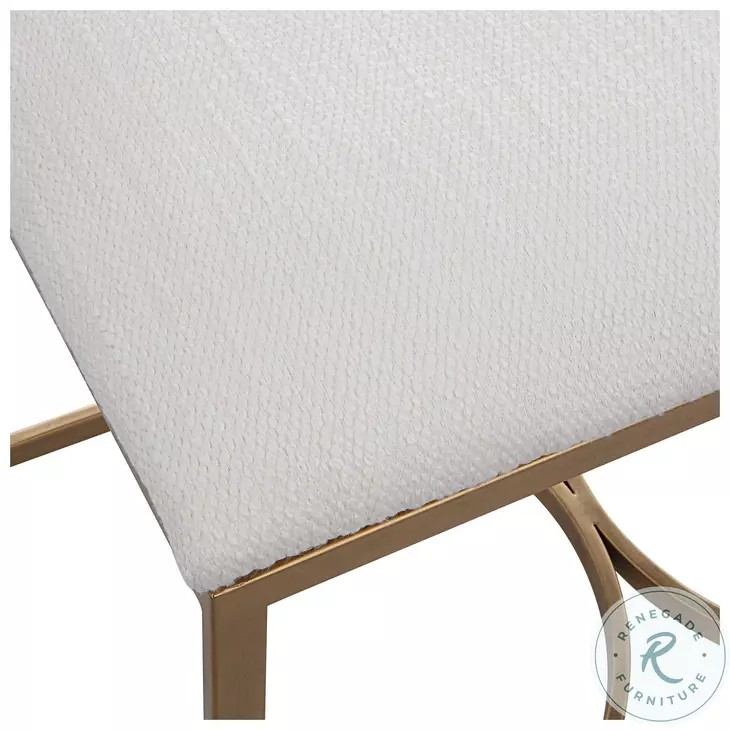 W-23008 Crisp White Accent Stool