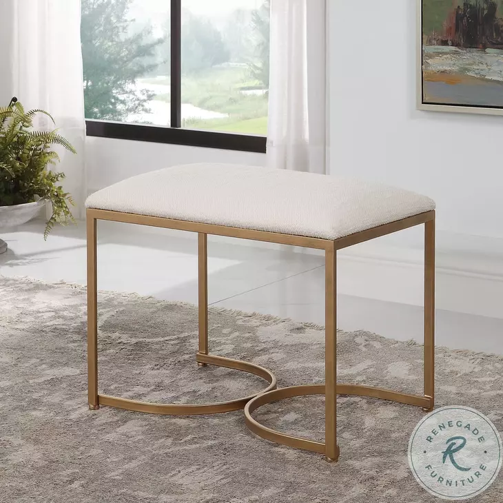 W-23008 Crisp White Accent Stool