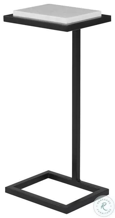 W-23014 White And Black Thick Polished Marble Top Martini Table