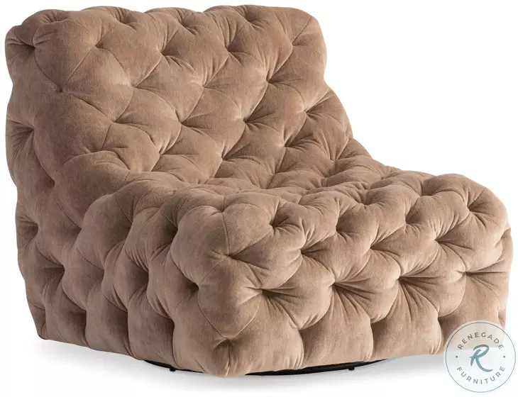Rigby Brown Fabric Swivel Chair