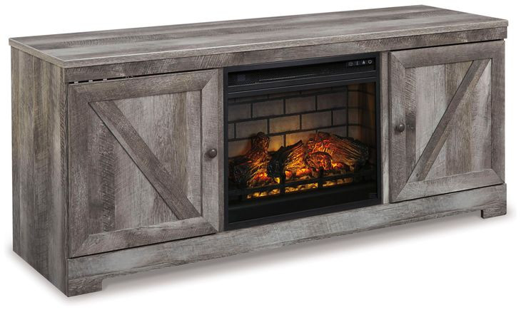 Wynnlow Gray 63" TV Stand with Electric Fireplace