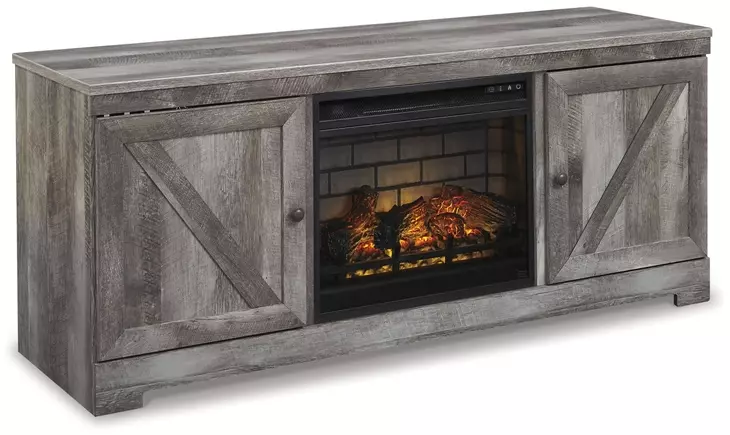 Wynnlow Gray 63" TV Stand with Electric Fireplace