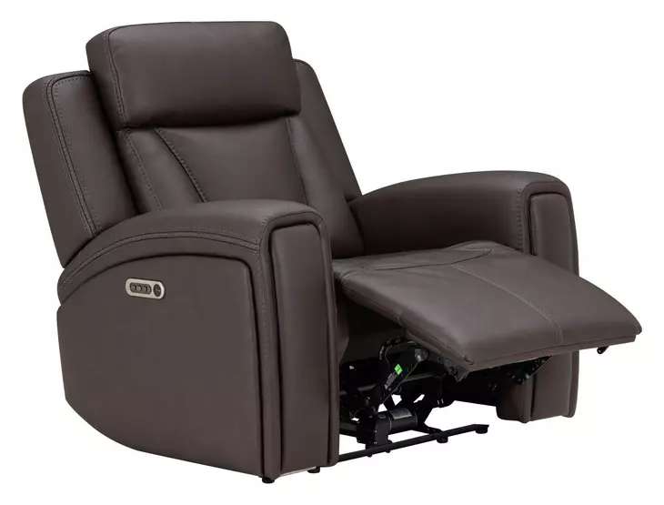 Maveric Bette Coffee Zero Gravity Triple Power Reclining Living Room Set with Drop Down Table and USB Charging