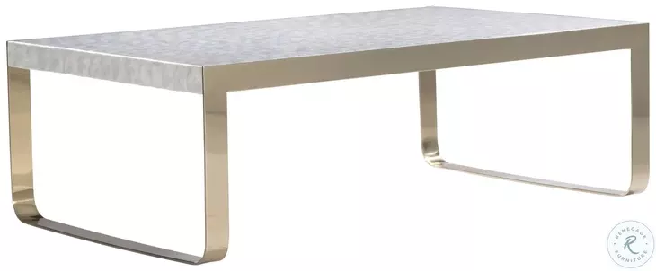 Aster Brass And Capiz Cocktail Table