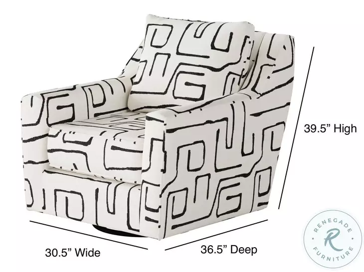 Fossil Ebony Slope Track Arms Swivel Glider