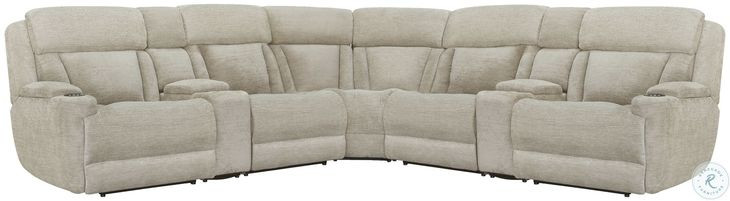 Duncan Lucky Fawn Performance Fabric 7 Piece Modular Power Reclining Sectional
