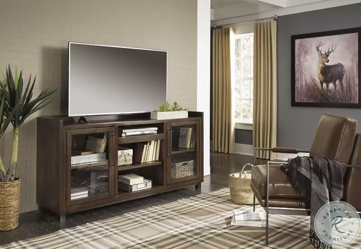Starmore Brown and Gunmetal 3 Piece Entertainment Center from