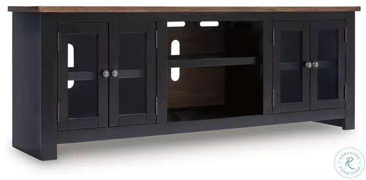 Wildenauer Brown And Black 76" TV Stand