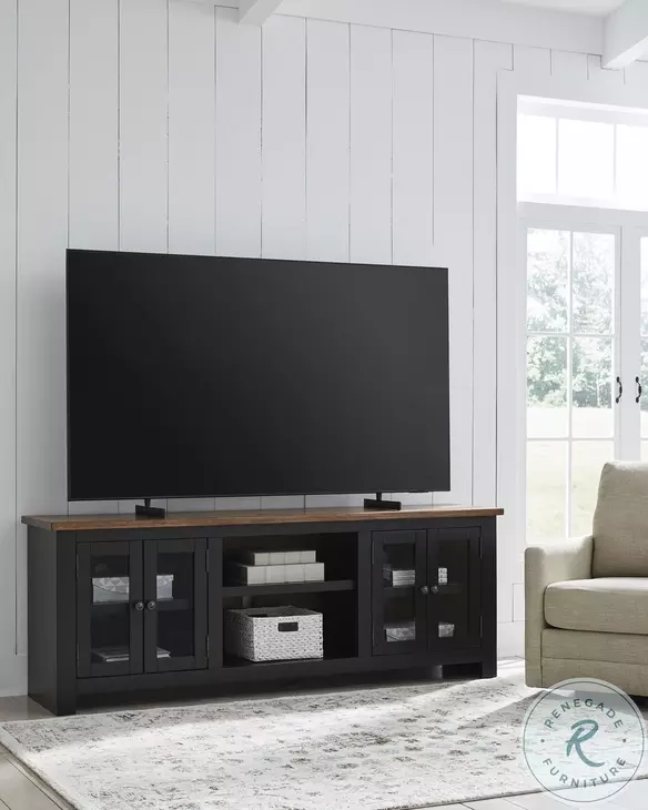 Wildenauer Brown And Black 76" TV Stand