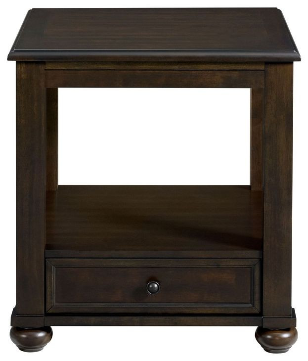 Chad Cherry Rectangular End Table