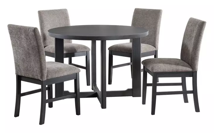 Yorkshire Espresso and Brown Upholstered 5 Piece Dining Set