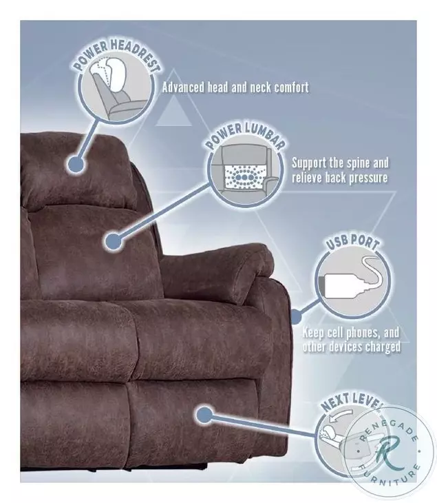 Bono Telluride Stone Triple Power Reclining Sectional
