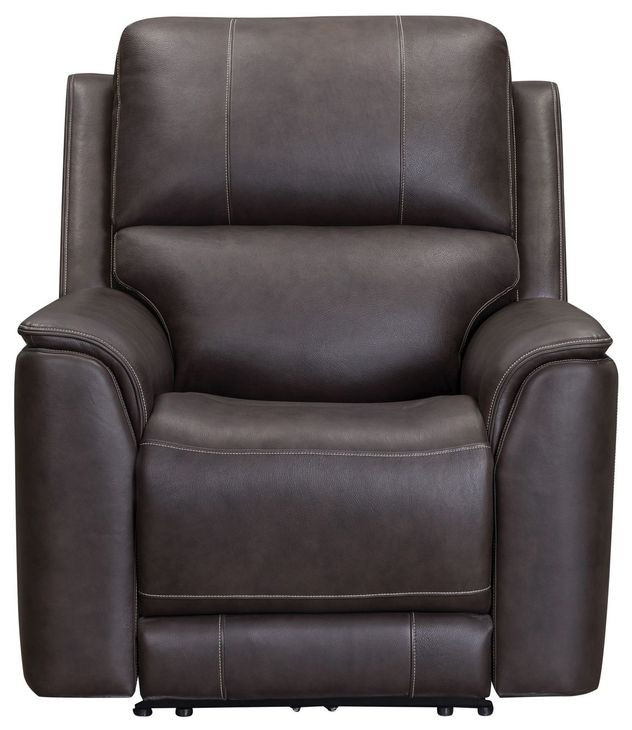Easton Steamboat Brown Leather Zero Gravity Power Recliner with USB Charging