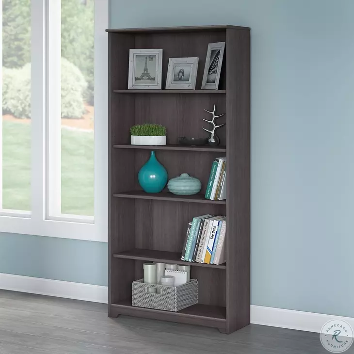 Cabot Heather Gray 5 Shelf Bookcase