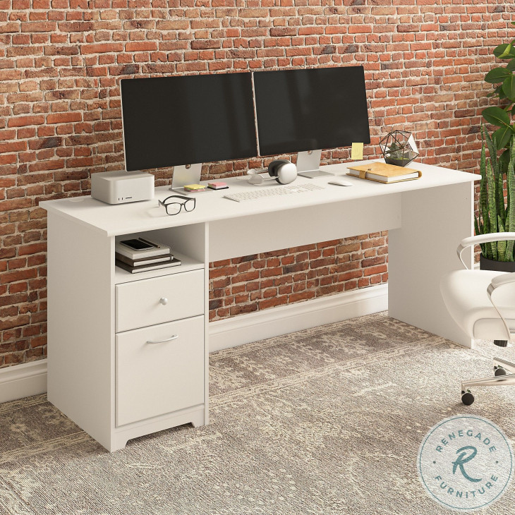 Bush Computer Table Desk Cabot White 72
