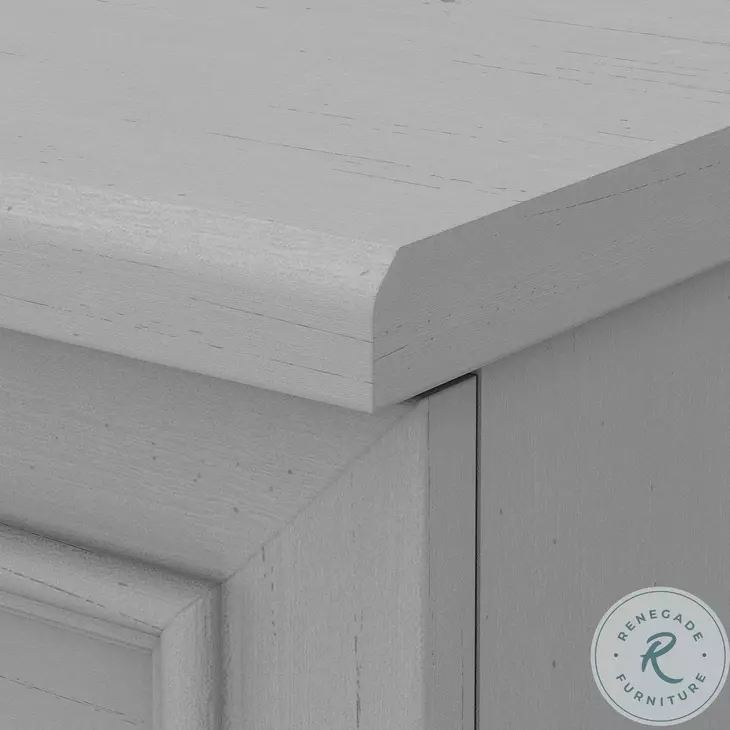 Fairview Cape Cod Gray 60" L Shaped Home Office Set with Drawers and Storage Cabinet