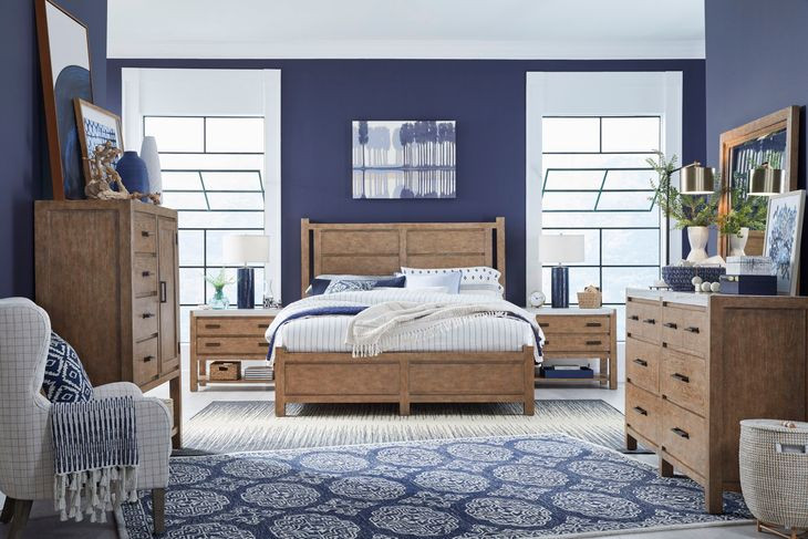 Plum Creek Sierra Brown California King Panel Bed