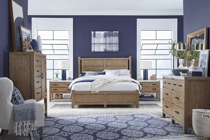 Plum Creek Sierra Brown California King Panel Bed