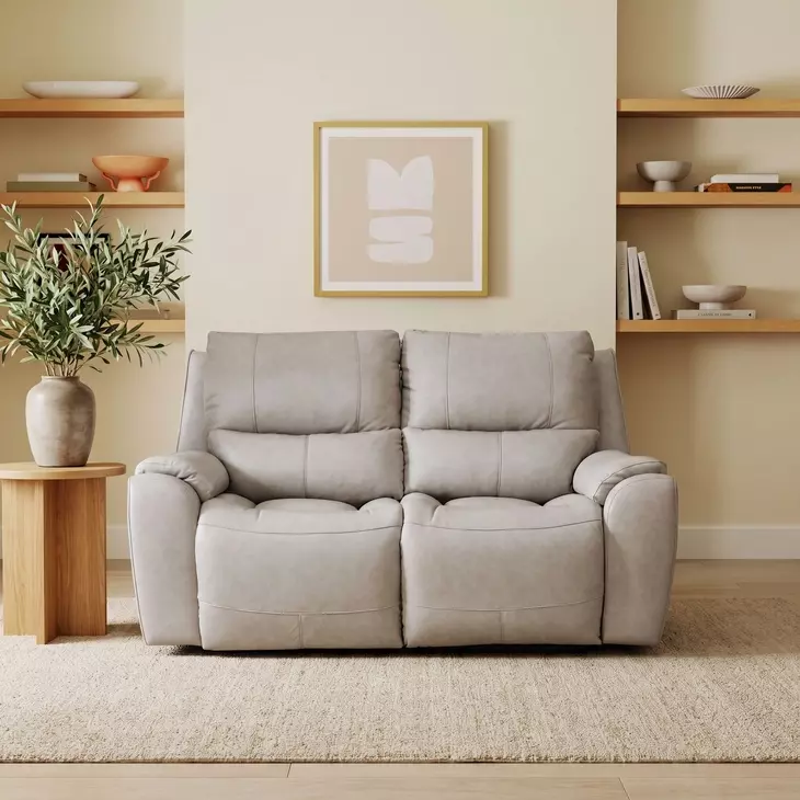 Westchester Platinum 67" Power Reclining Loveseat with Power Headrest and USB Charging
