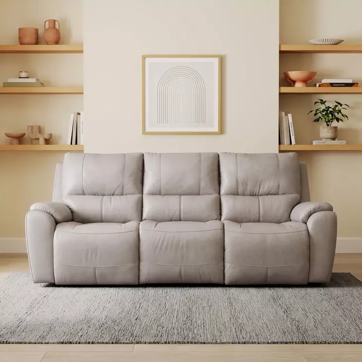 Westchester Platinum 92" Power Reclining Sofa with Power Headrest and USB Charging