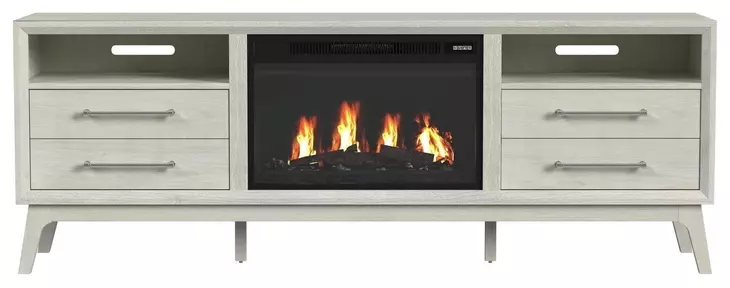 Clare Almond 71" TV Stand with Fireplace Insert